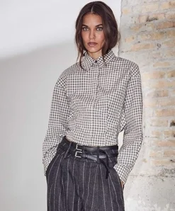 Dames blouse grijs