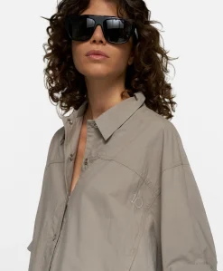 Dames blouse grijs