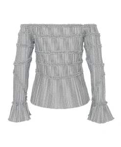Dames blouse grijs