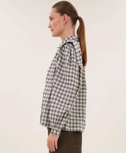 Dames blouse grijs