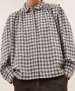 Dames blouse grijs
