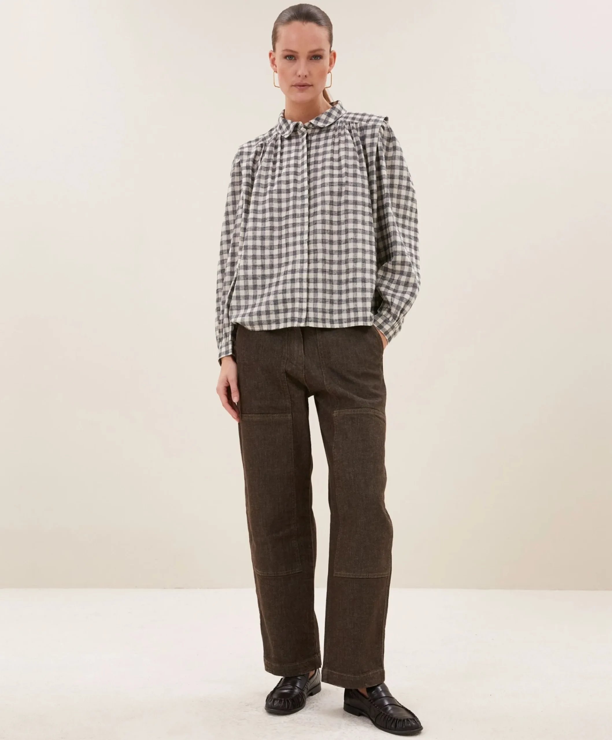 Dames blouse grijs