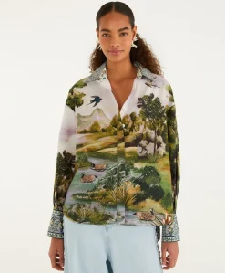 Dames blouse groen
