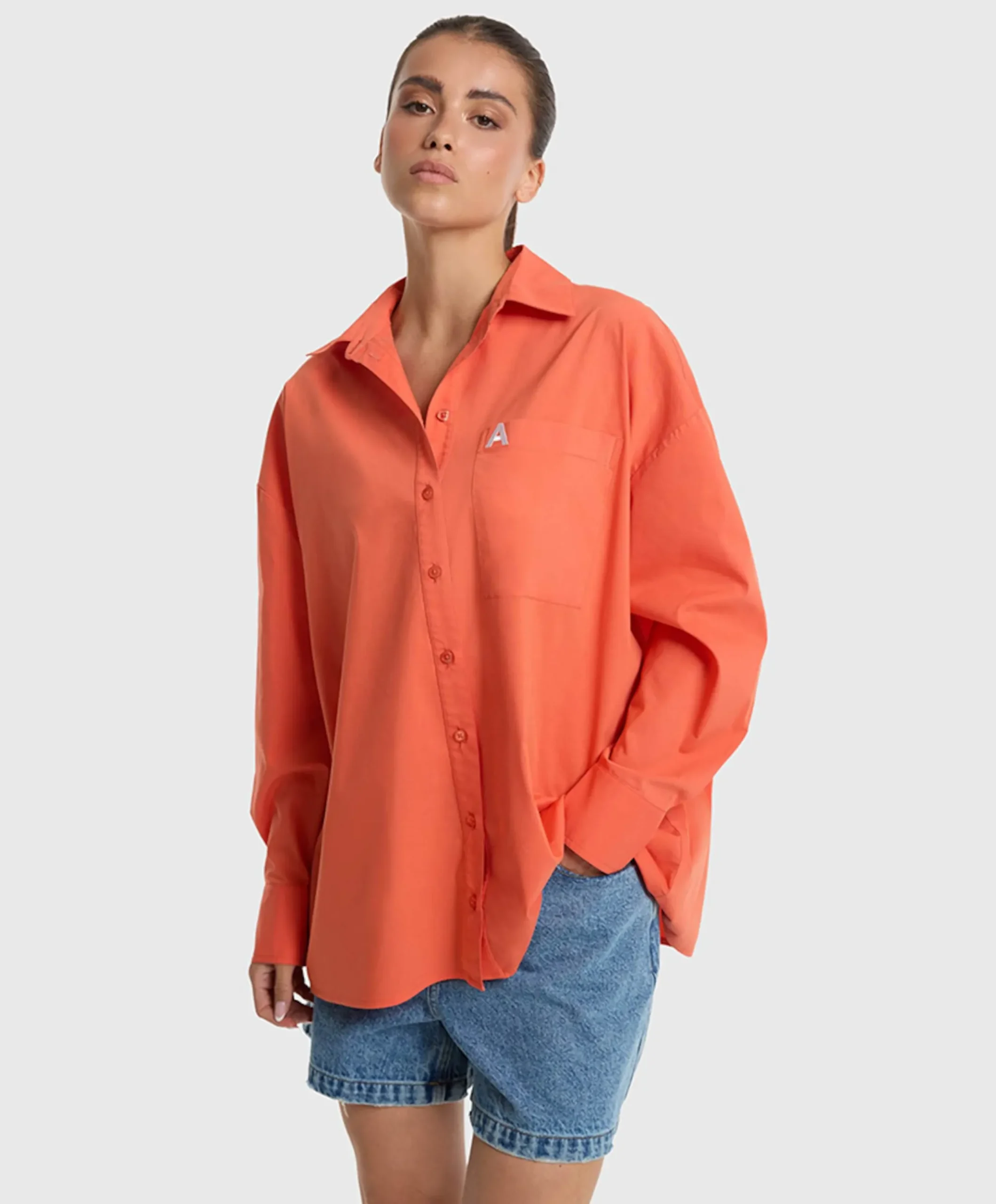 Dames blouse oranje