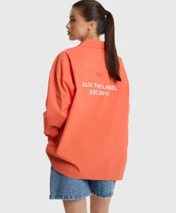 Dames blouse oranje