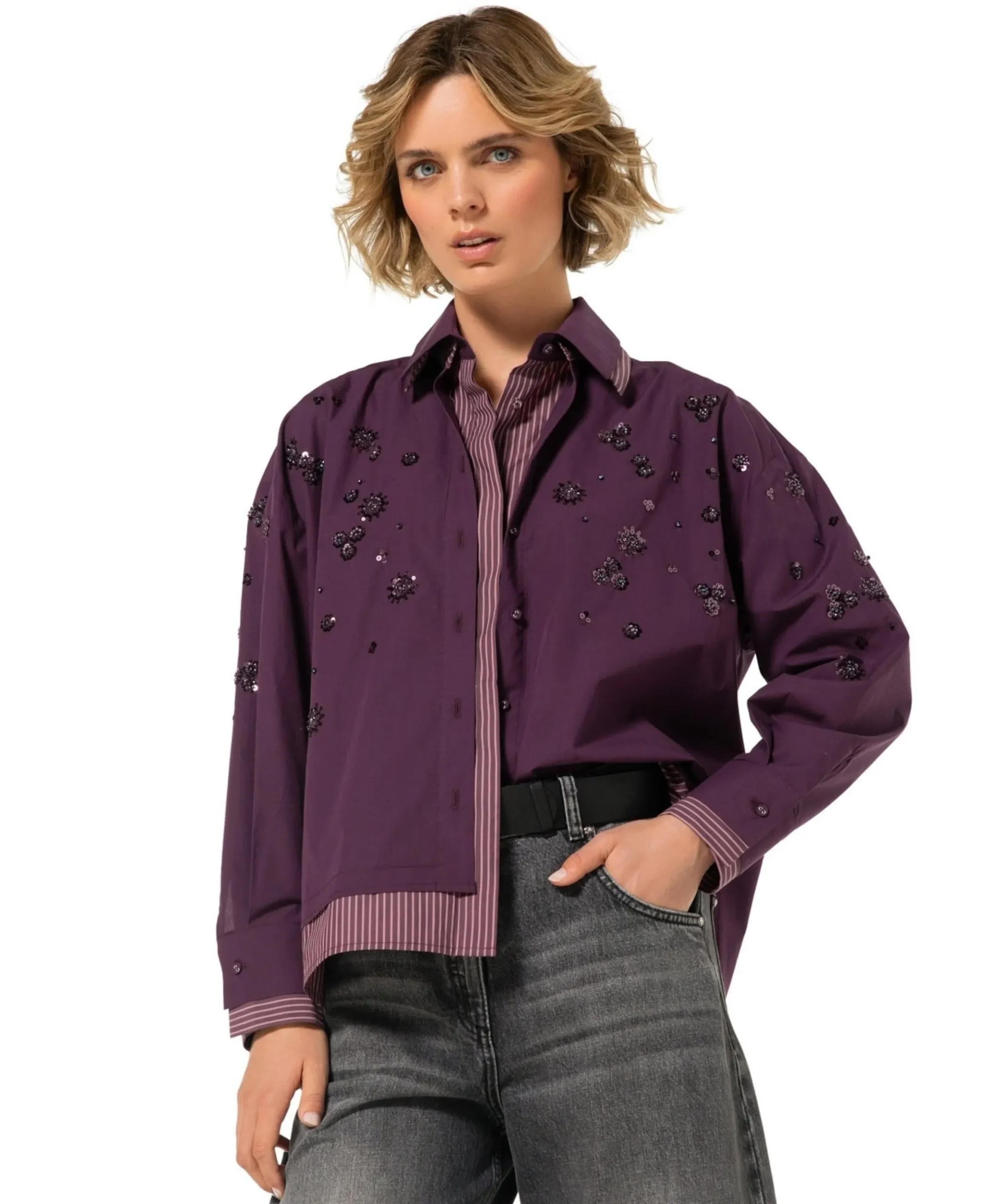 Dames blouse paars