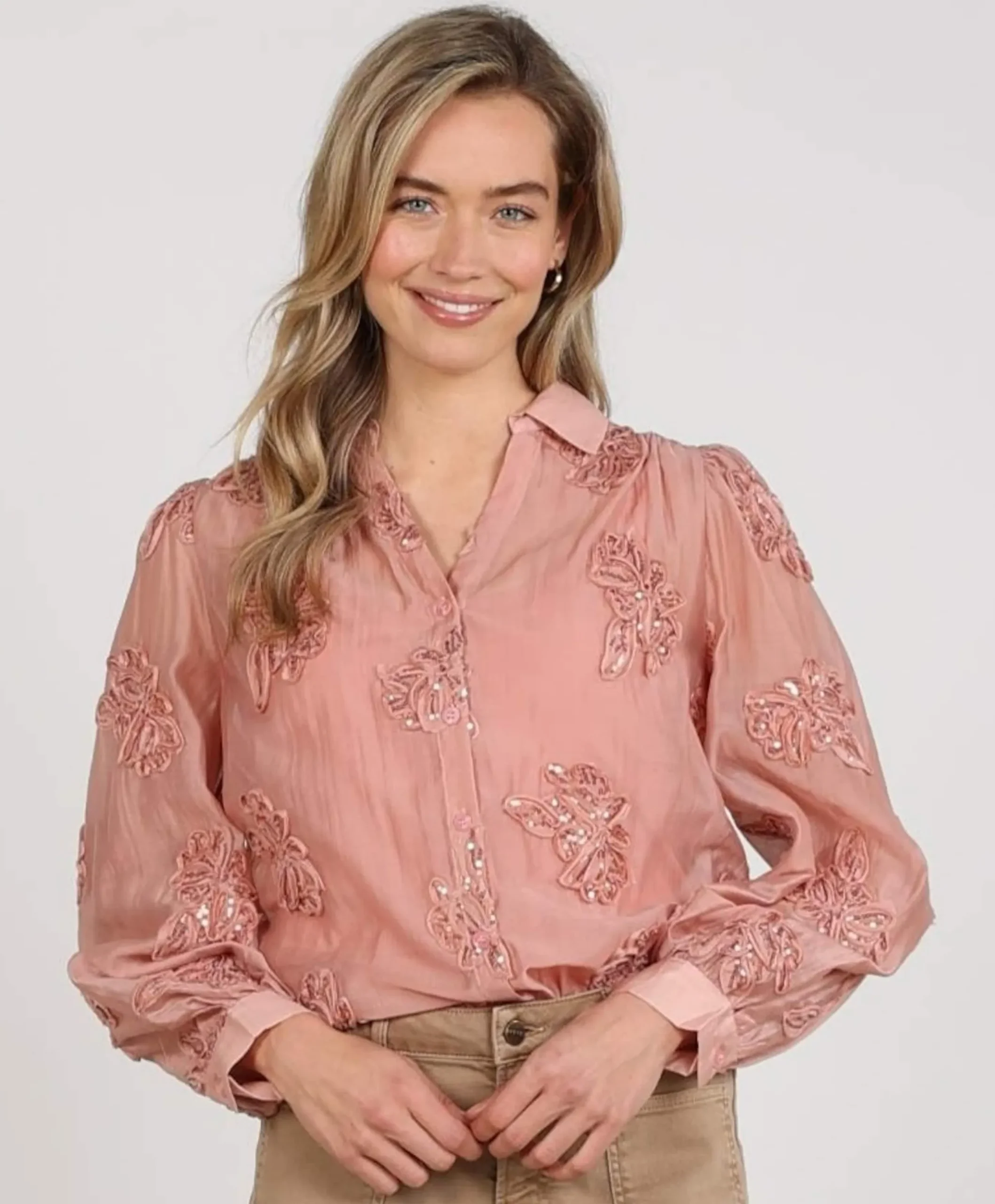 Dames blouse roze