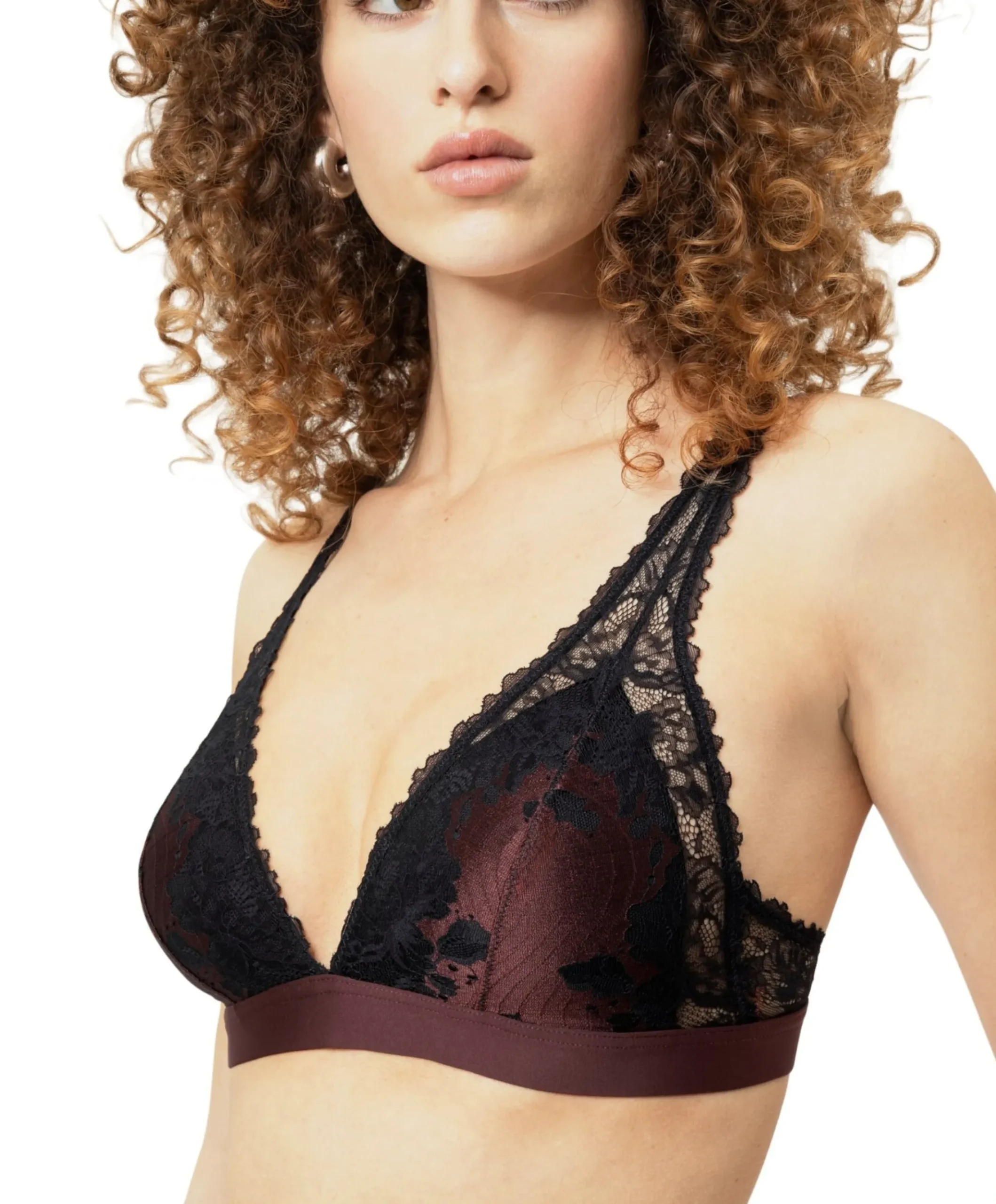 Dames bralette bordeaux