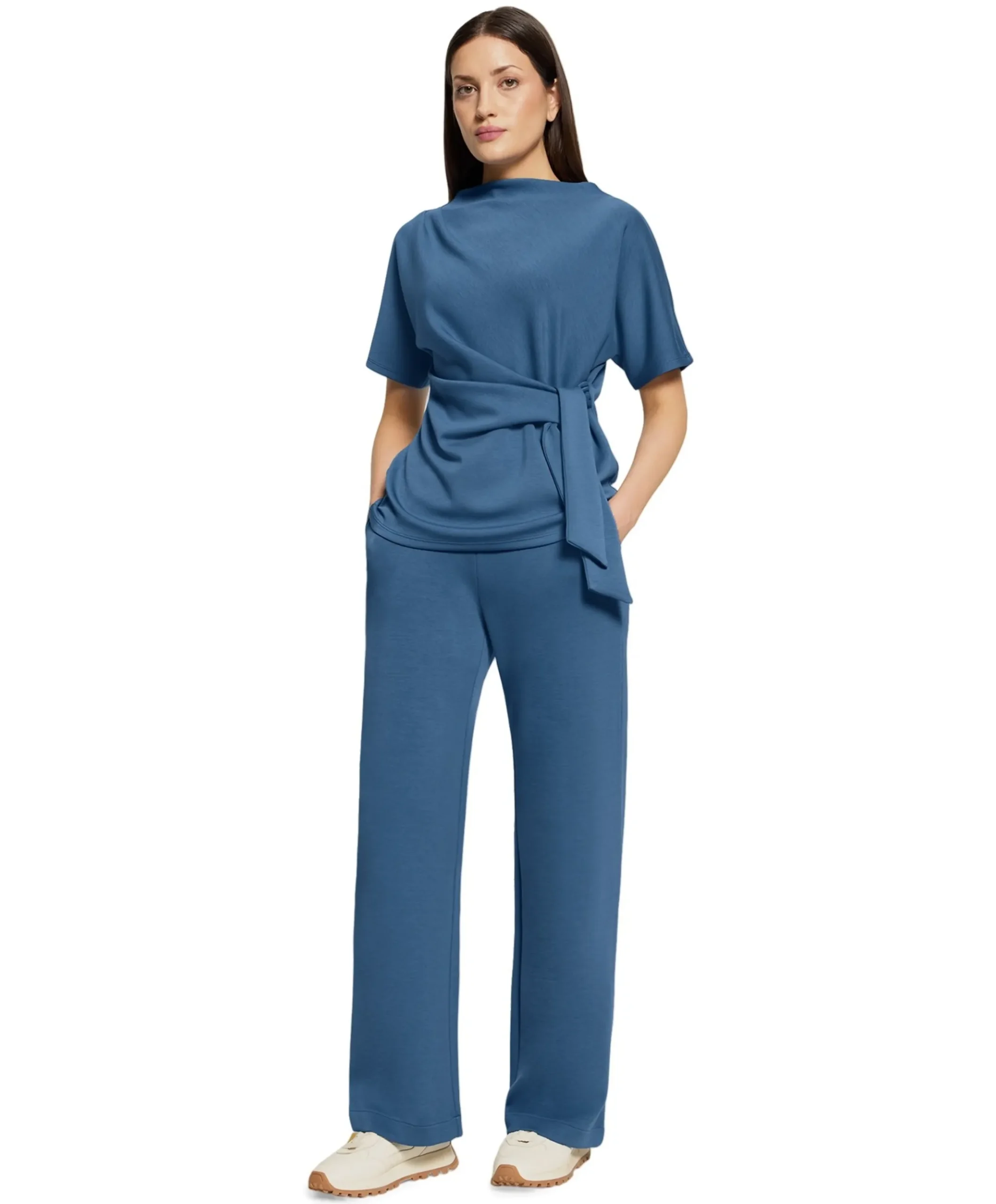 dames broek blauw