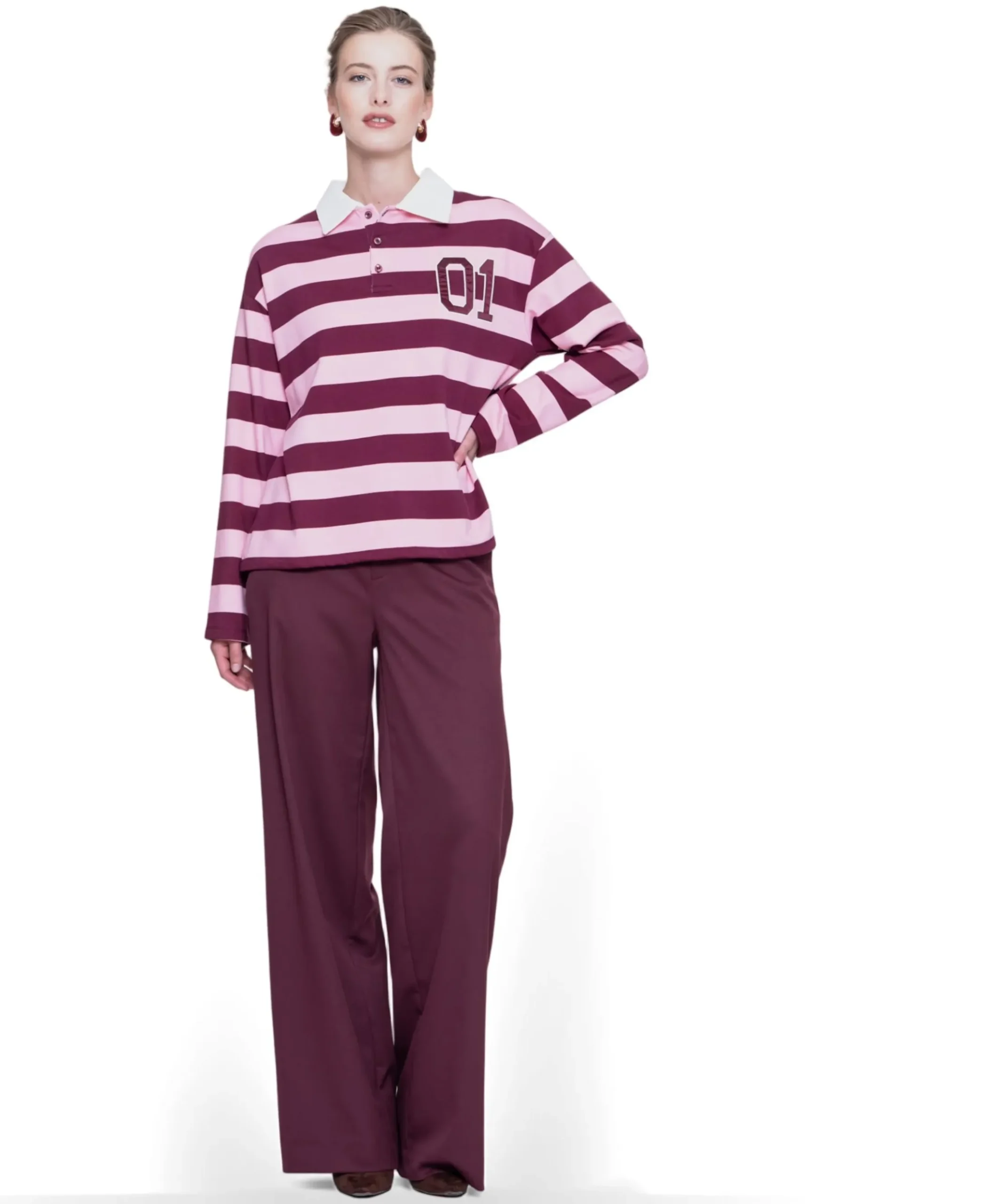Dames broek bordeaux