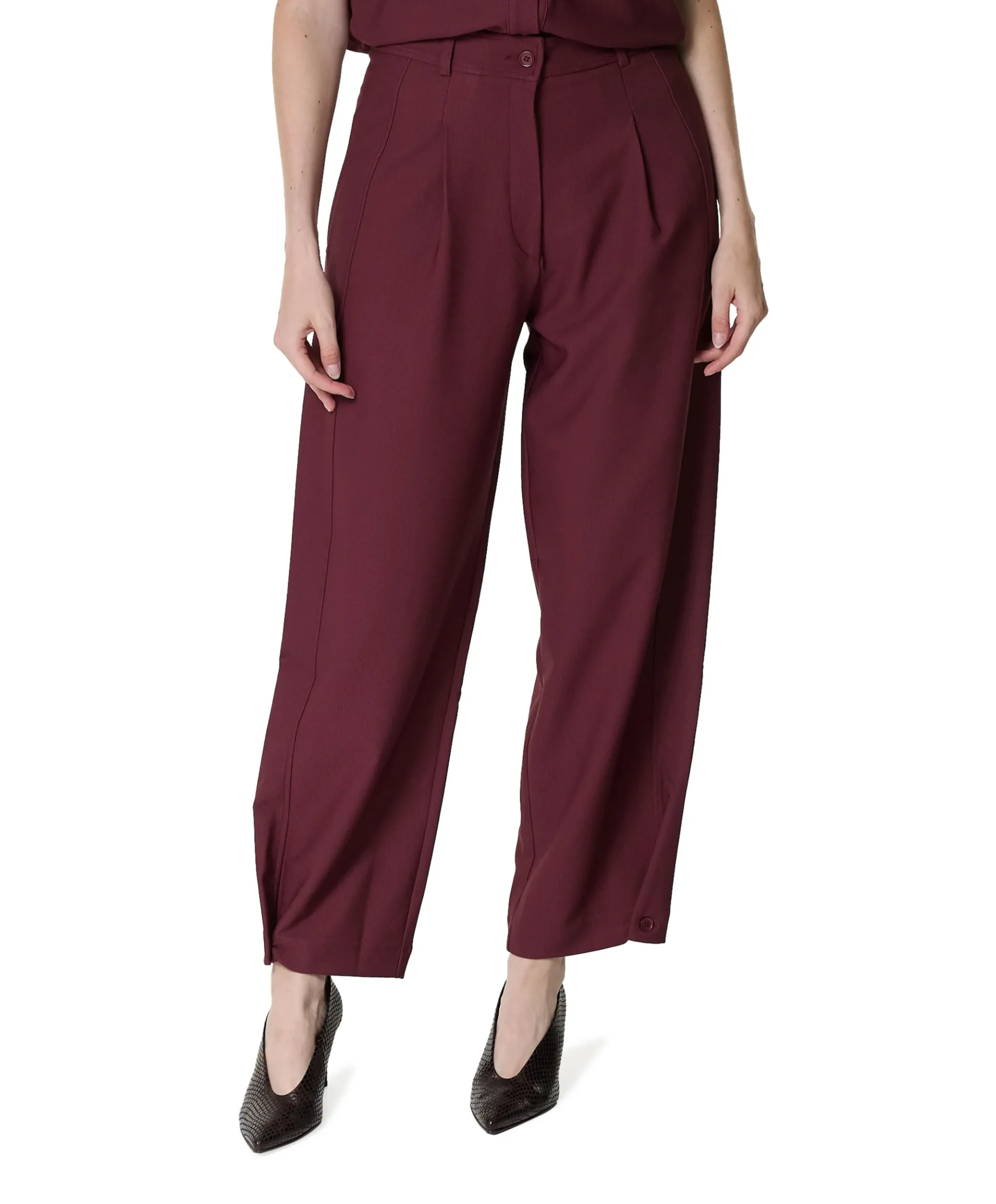 dames broek bordeaux