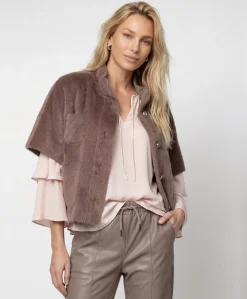 Dames cape beige