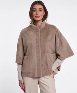 Dames cape beige