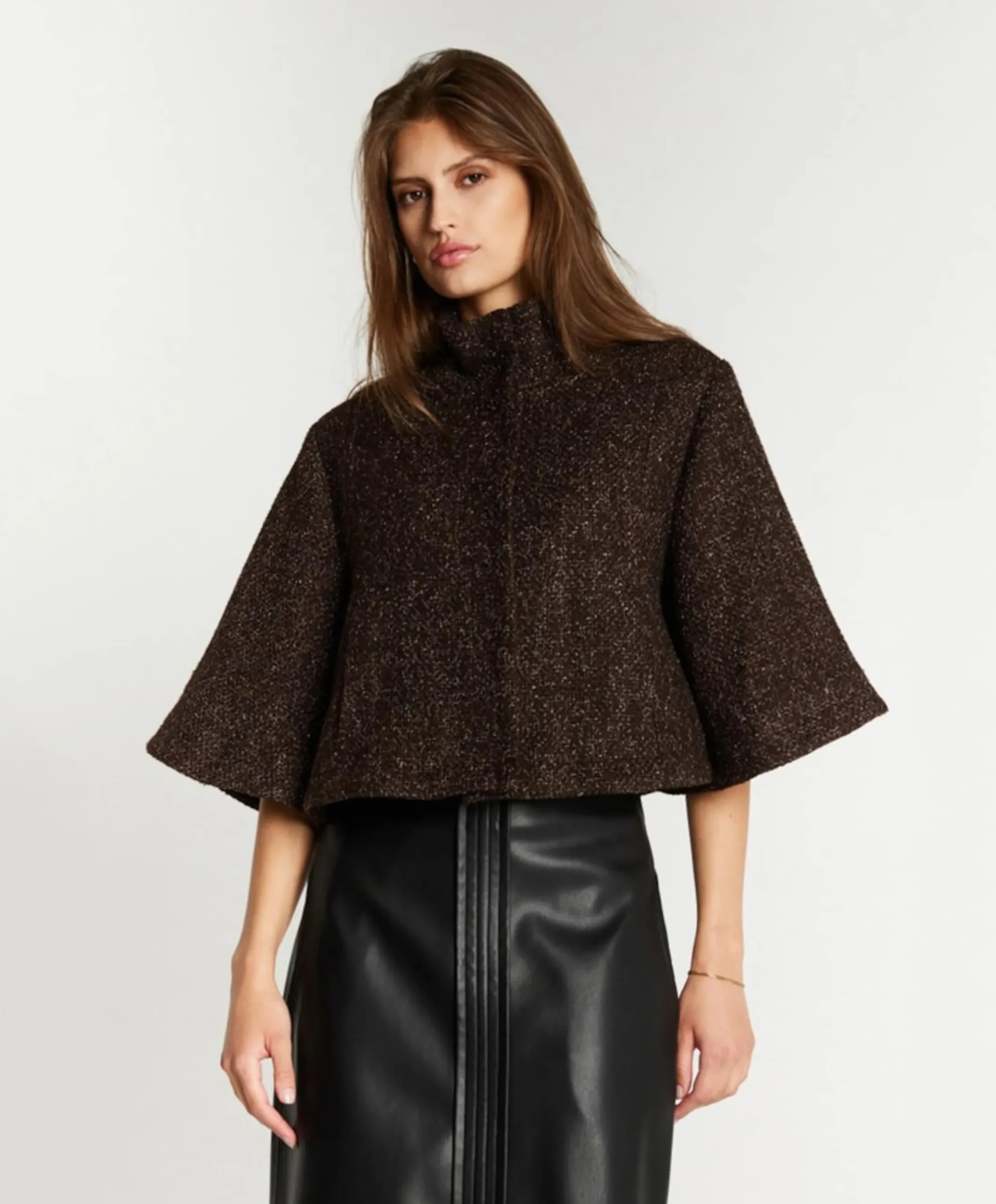Dames cape bruin