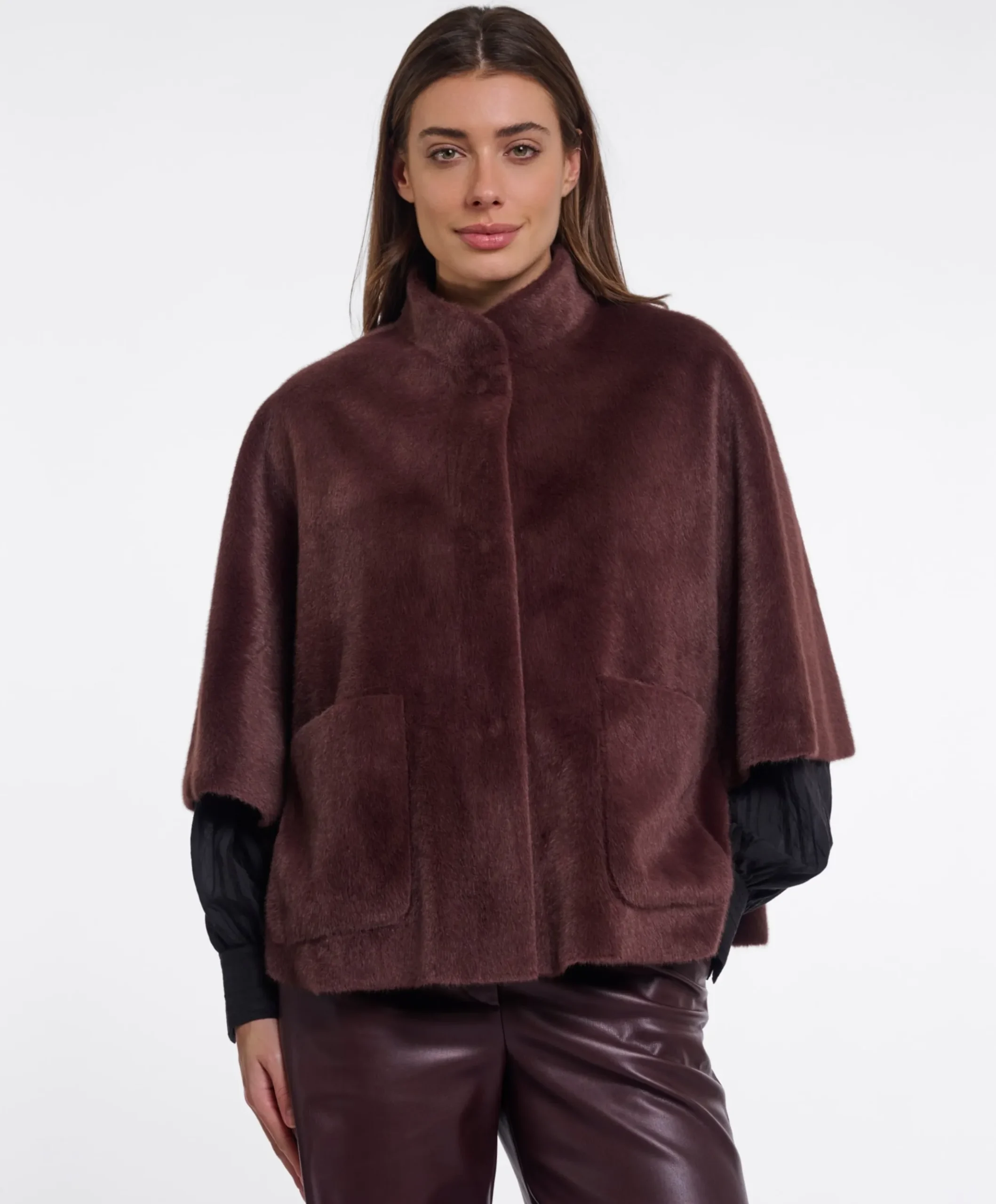 Dames cape bruin