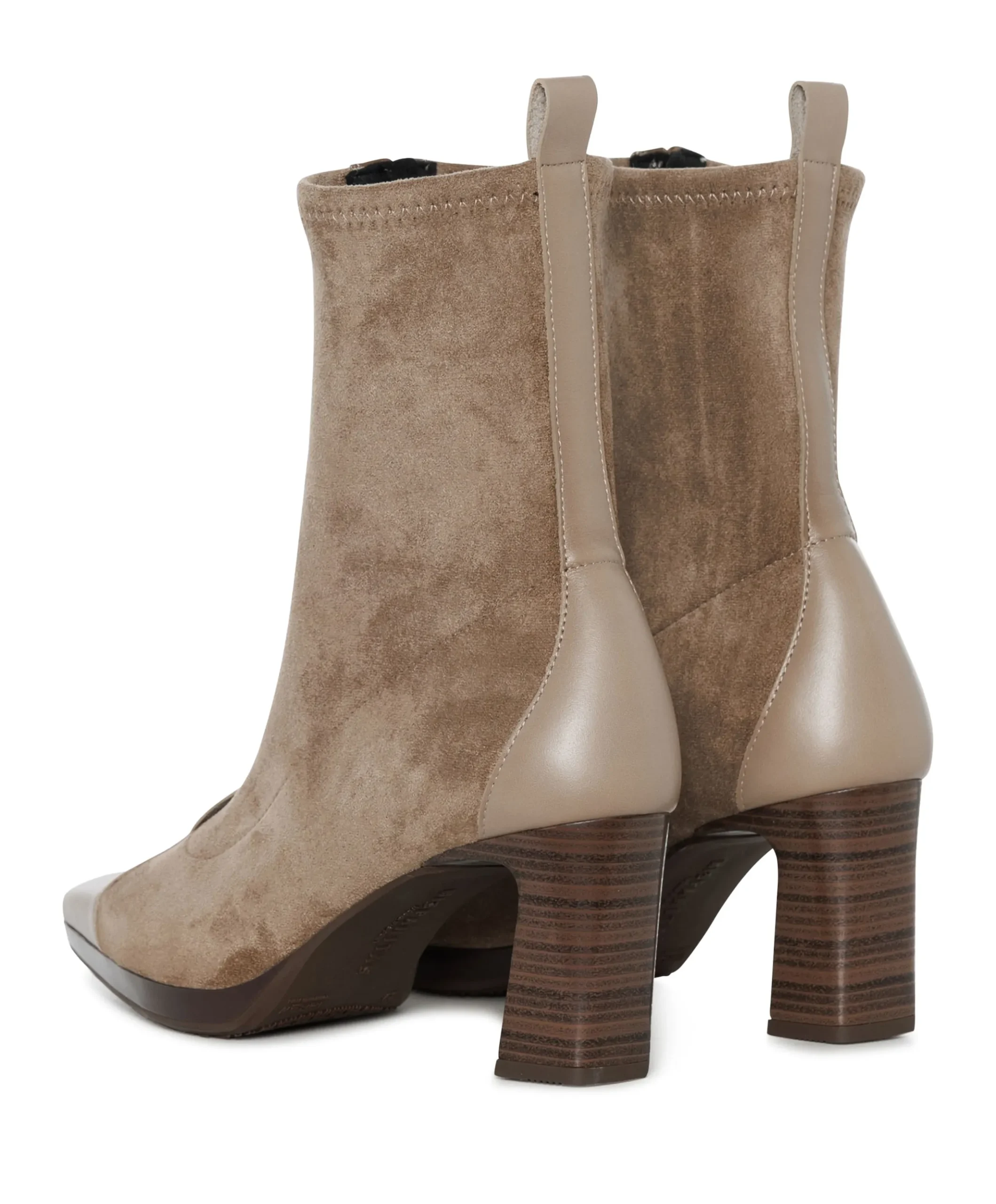 dames enkellaarzen beige