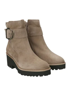 dames enkellaarzen beige