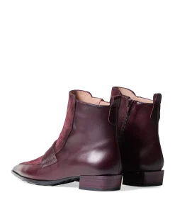 dames enkellaarzen bordeaux