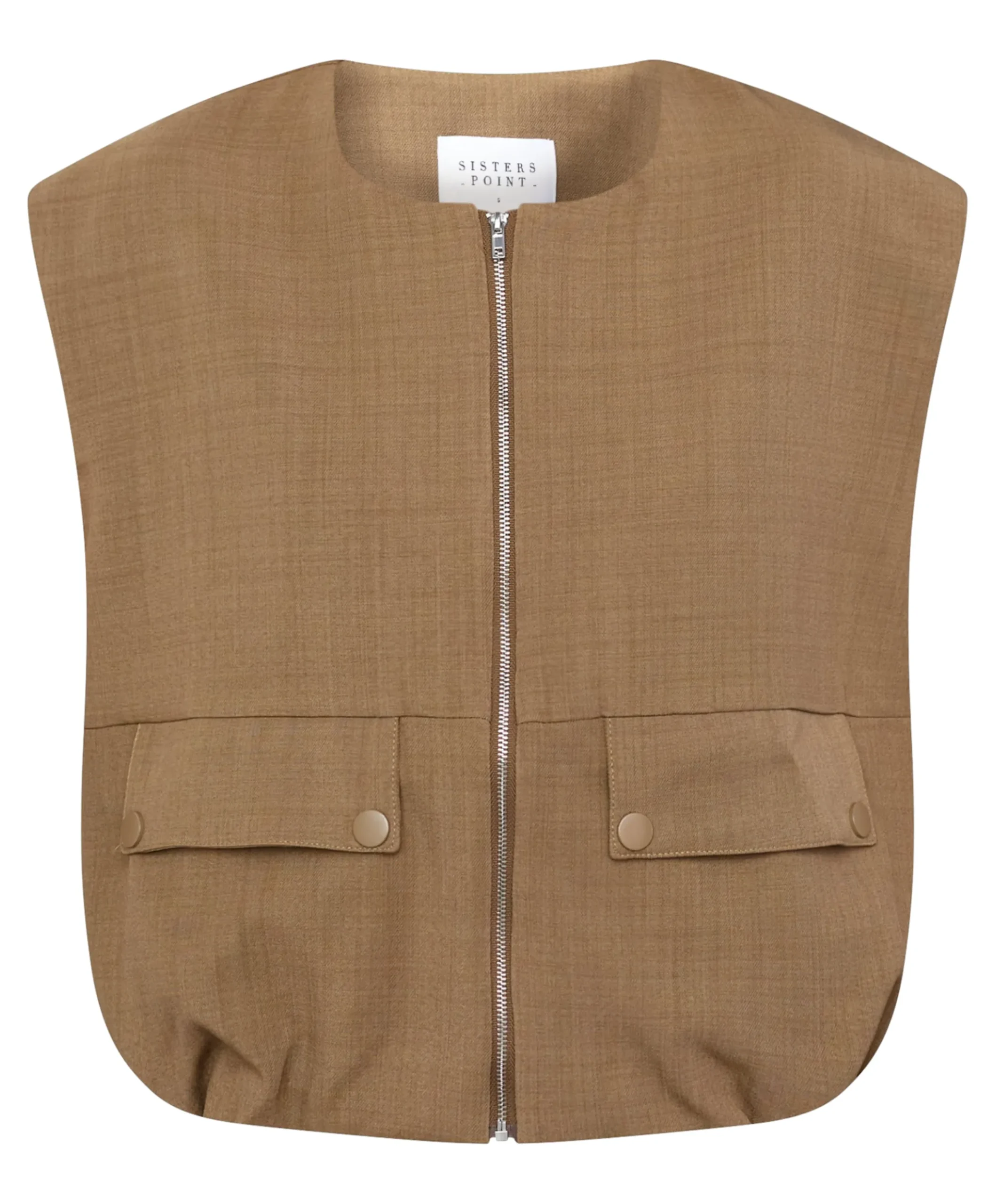 Dames gilet beige