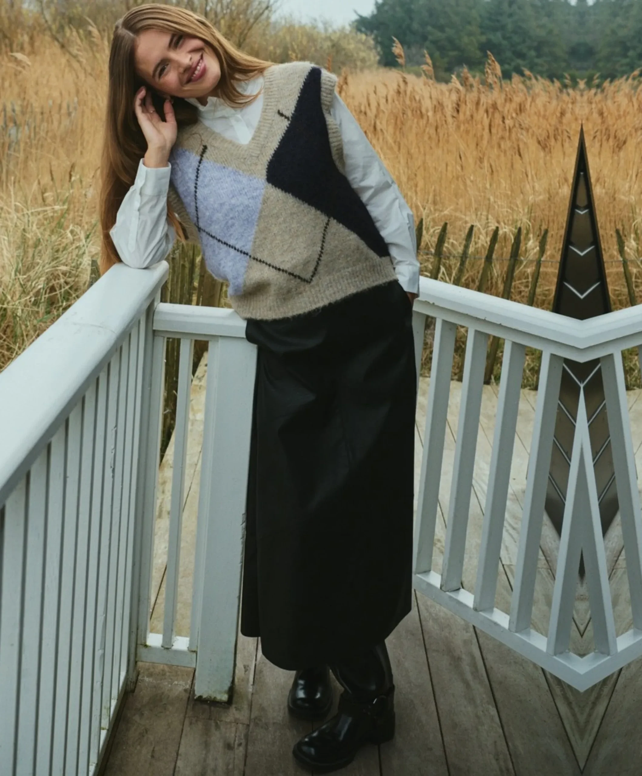 Dames gilet beige