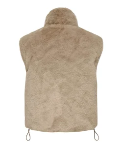 Dames gilet beige