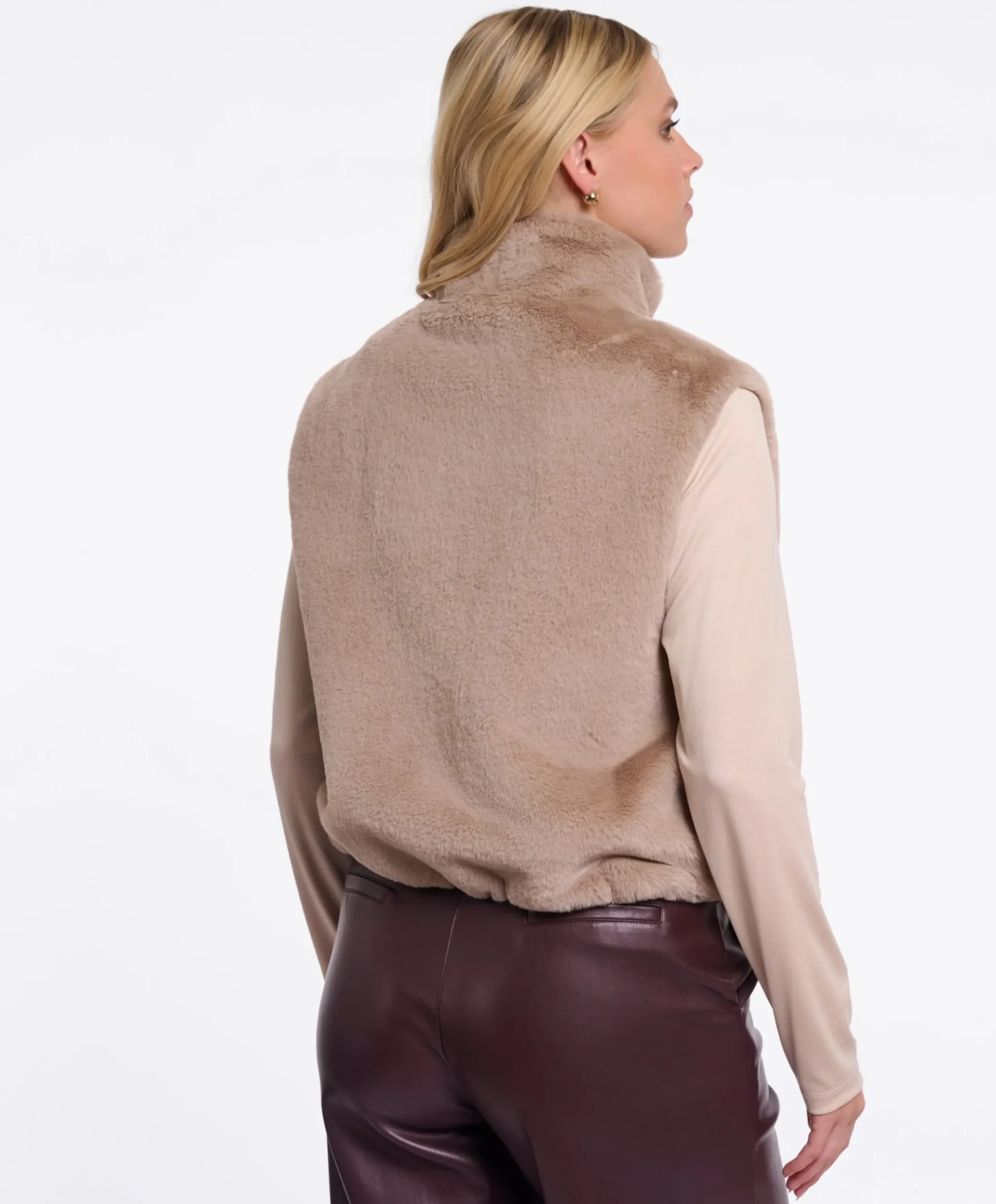 Dames gilet beige