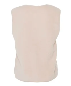 Dames gilet beige