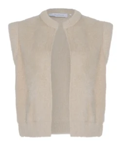 Dames gilet beige