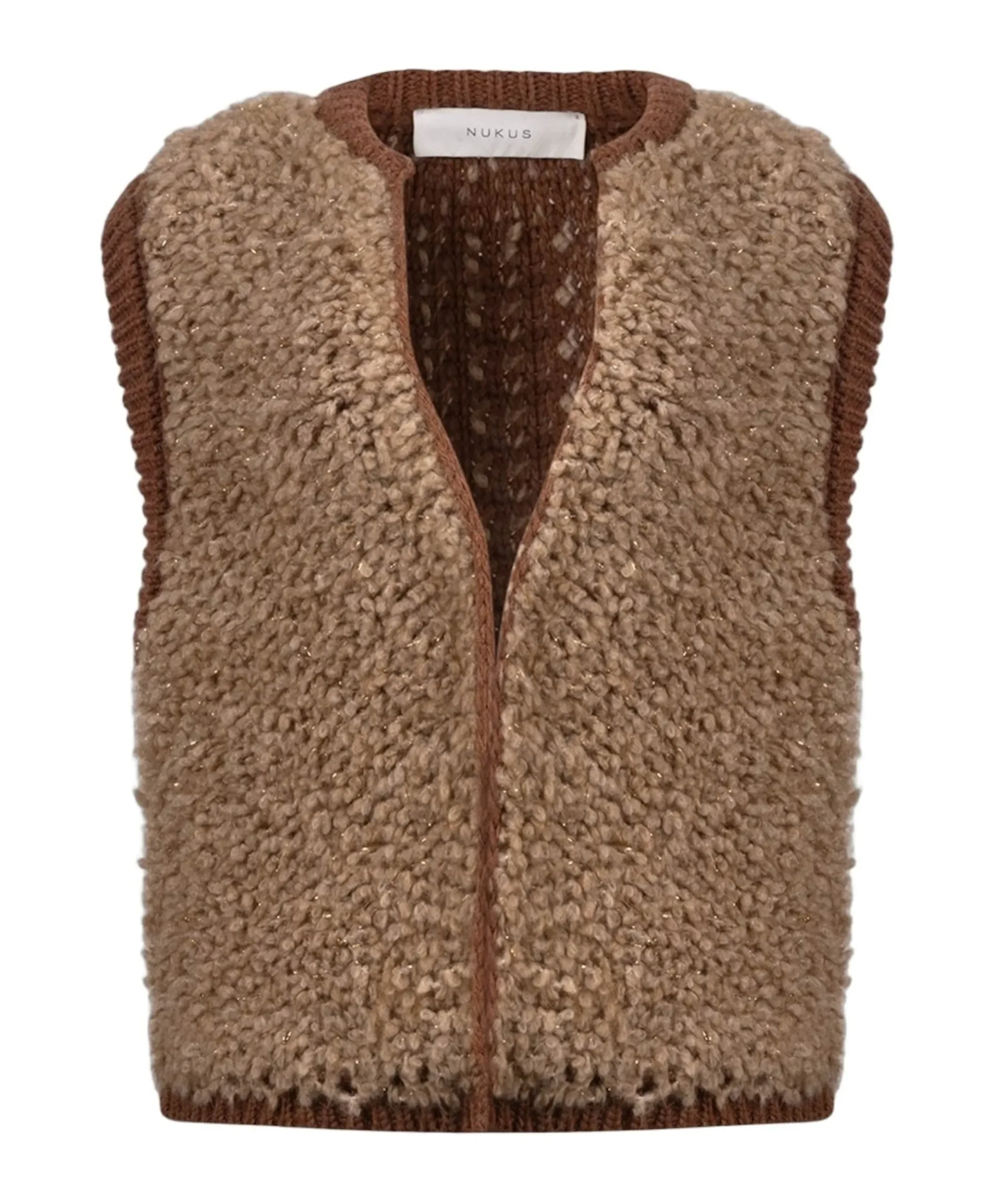Dames gilet beige