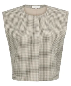 Dames gilet beige
