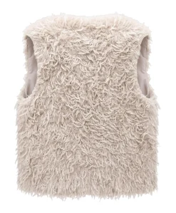 Dames gilet beige