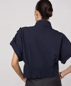 Dames gilet blauw