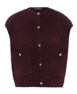 Dames gilet bordeaux