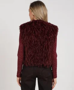 Dames gilet bordeaux