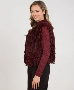 Dames gilet bordeaux