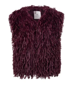 Dames gilet bordeaux