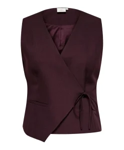 Dames gilet bordeaux