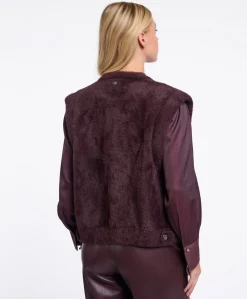 Dames gilet bordeaux