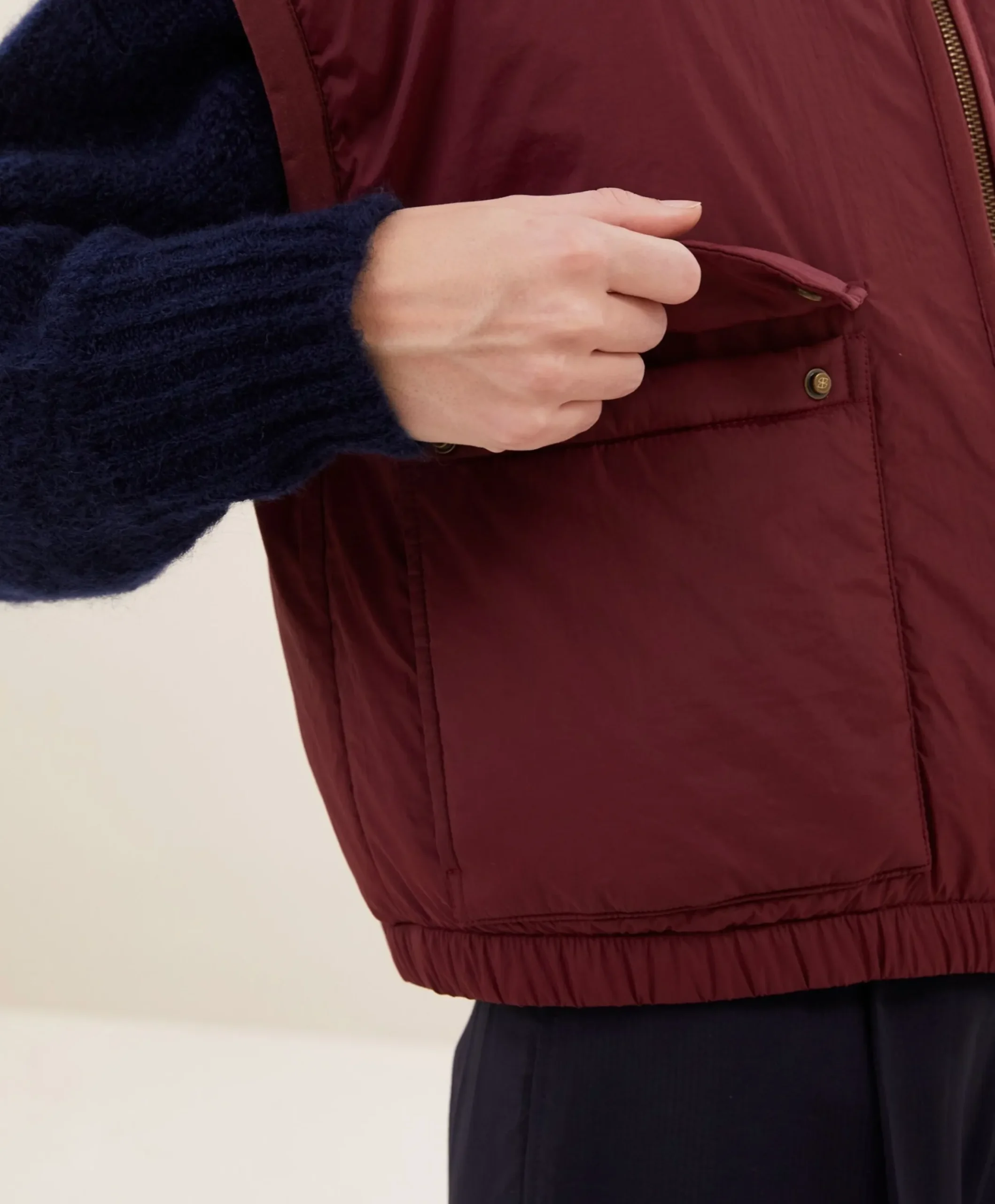 Dames gilet bordeaux