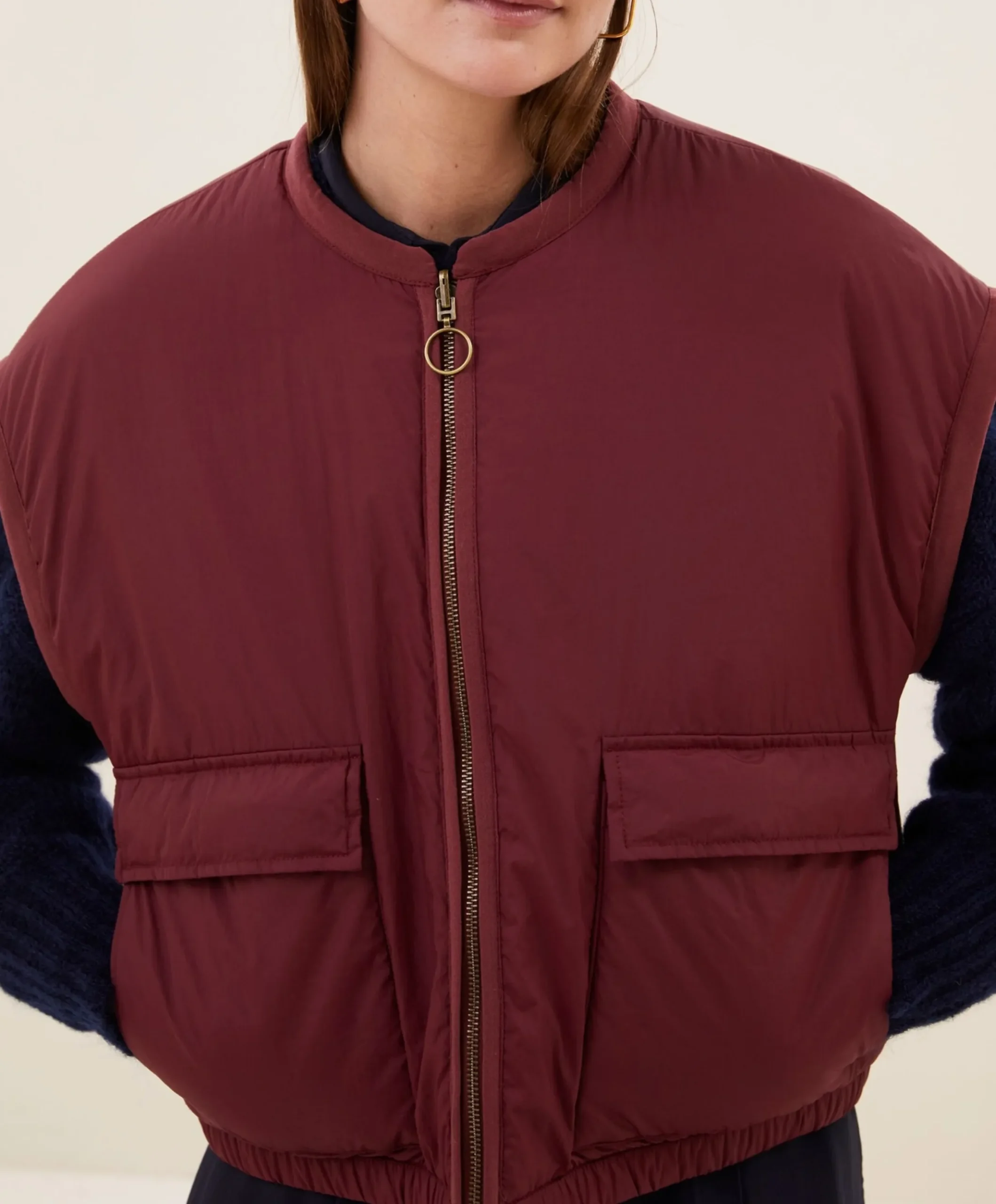 Dames gilet bordeaux