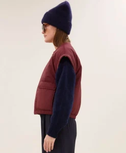 Dames gilet bordeaux