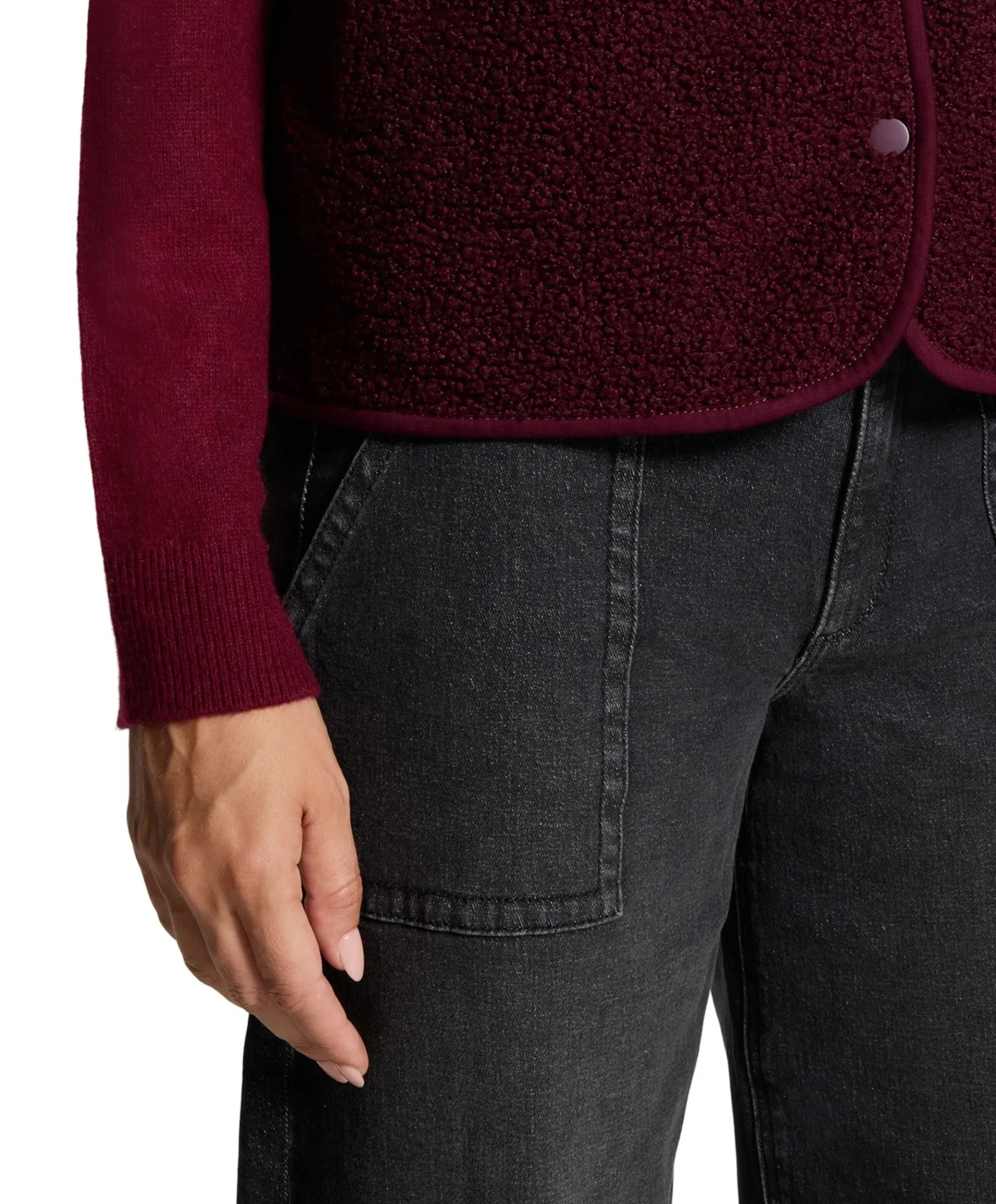 Dames gilet bordeaux