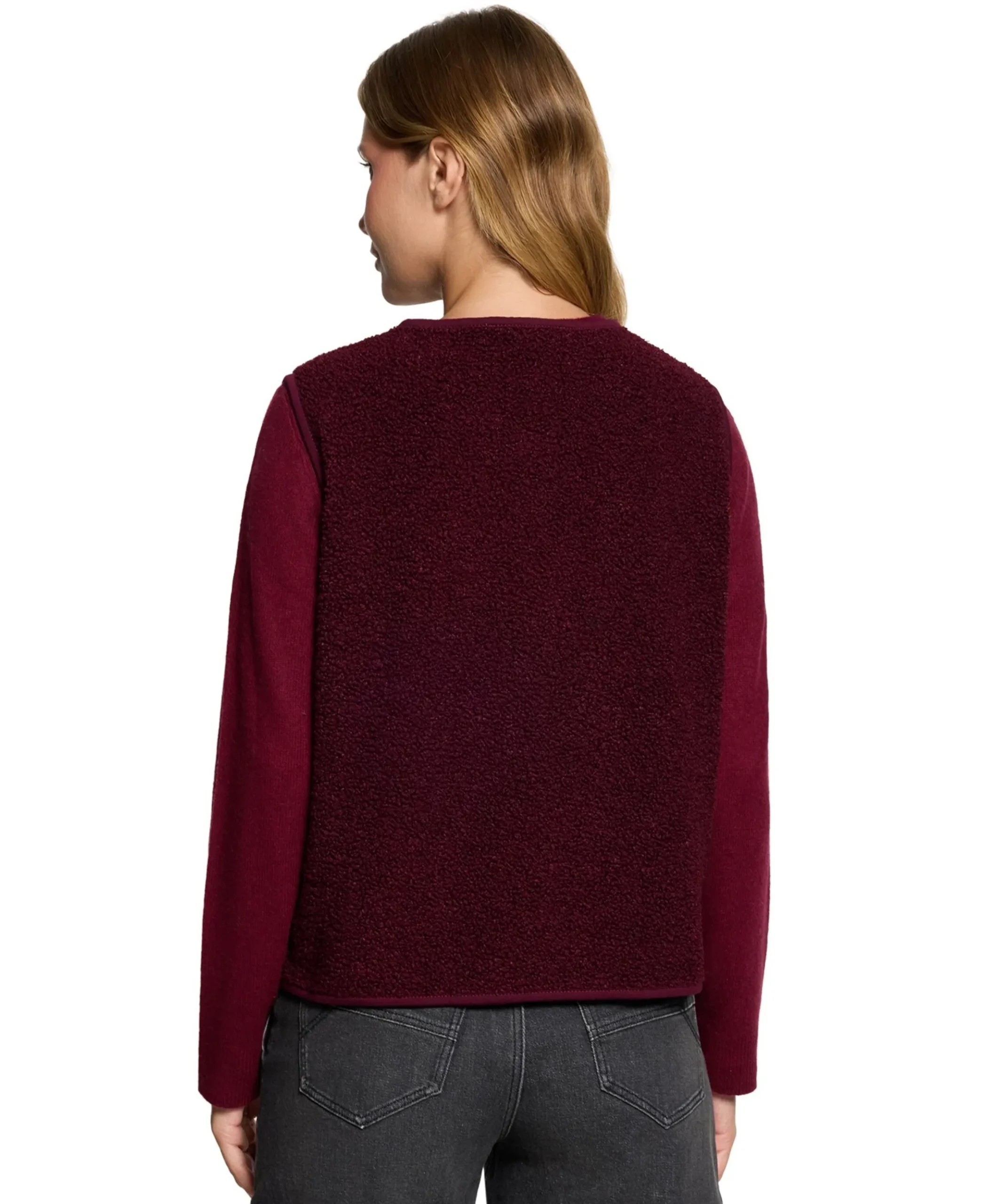 Dames gilet bordeaux