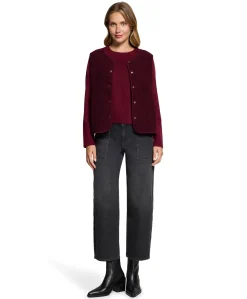 Dames gilet bordeaux