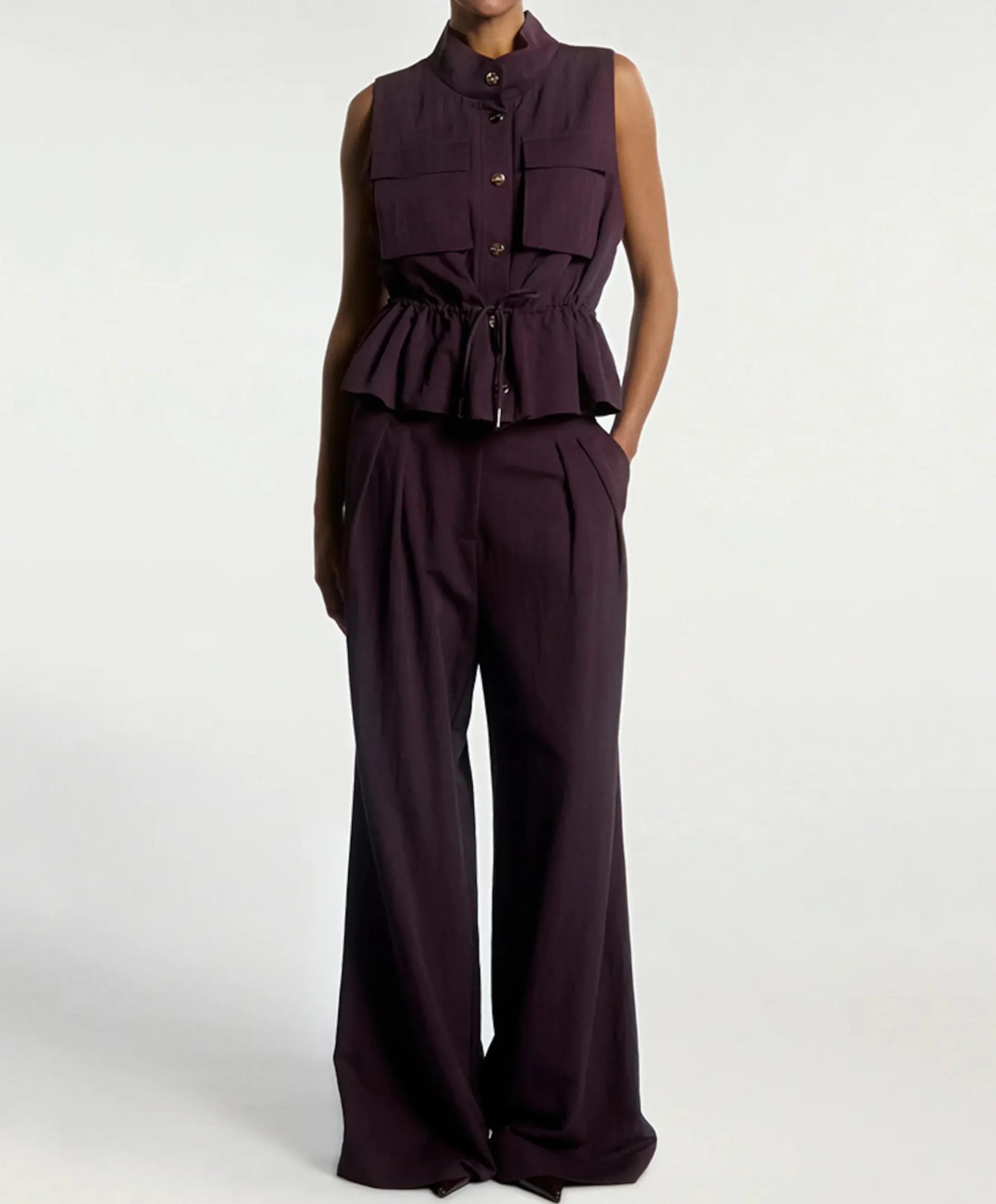 Dames gilet bordeaux