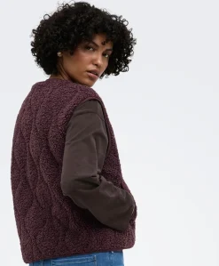 Dames gilet bordeaux