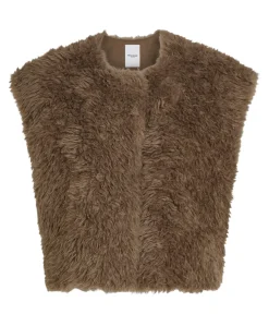 Dames gilet bruin