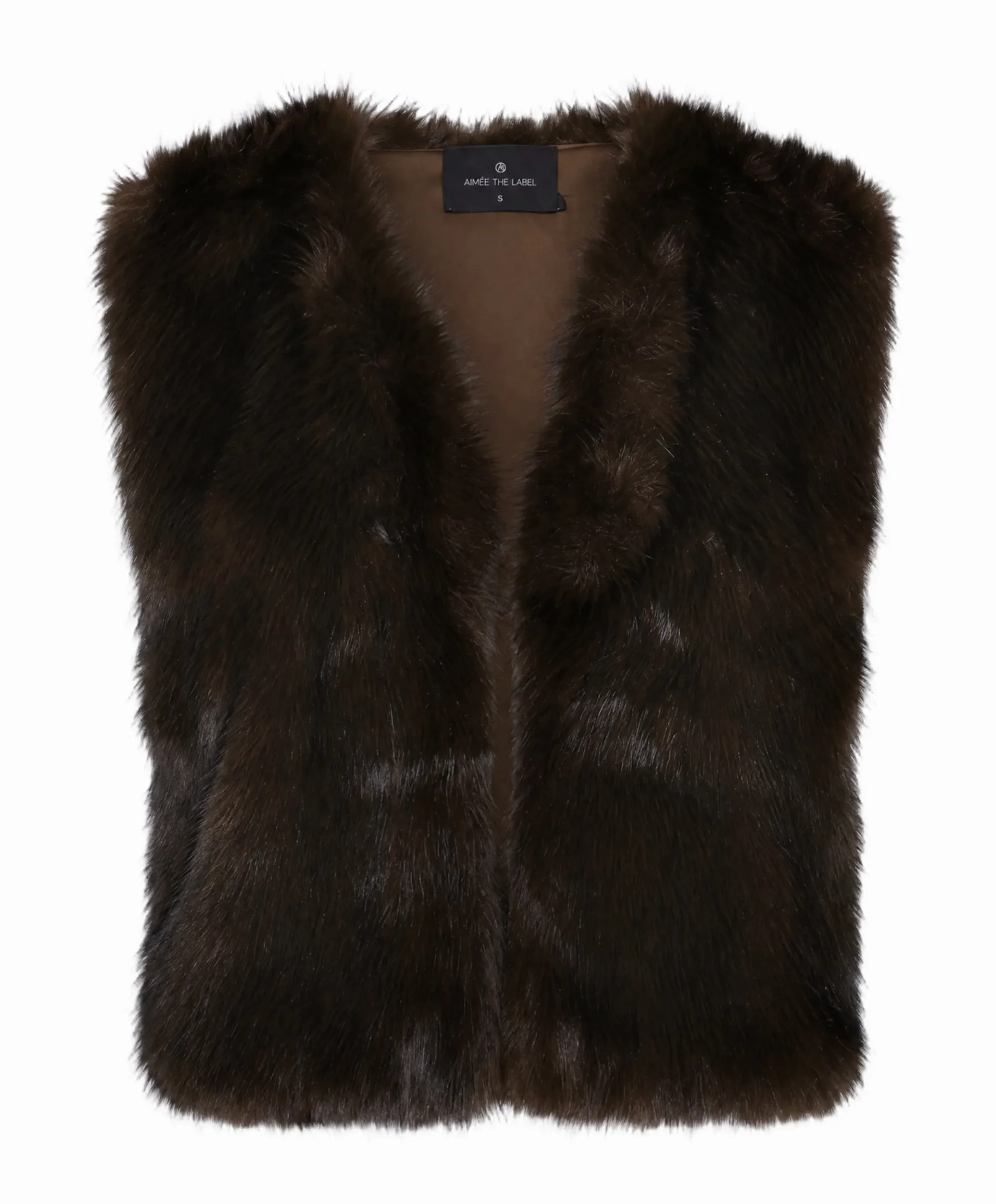 Dames gilet bruin