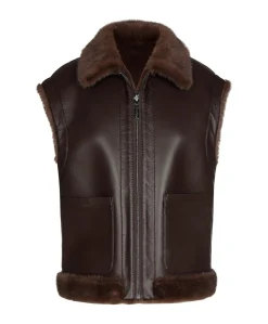 Dames gilet bruin