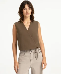 Dames gilet bruin